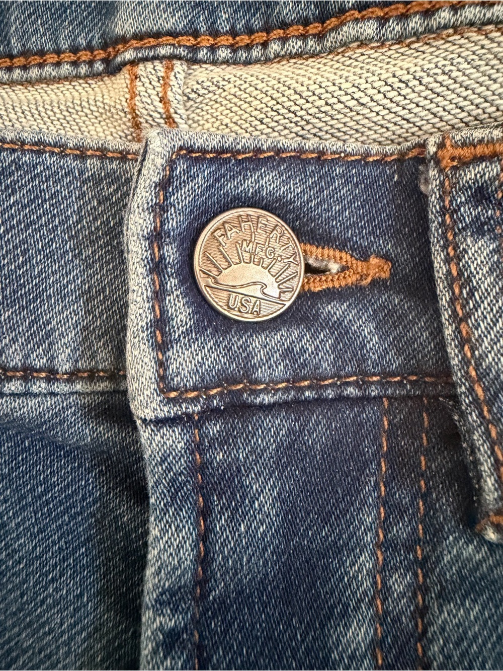 Faherty Light Blue Denim Jeans Size 29 - Picture 4 of 9